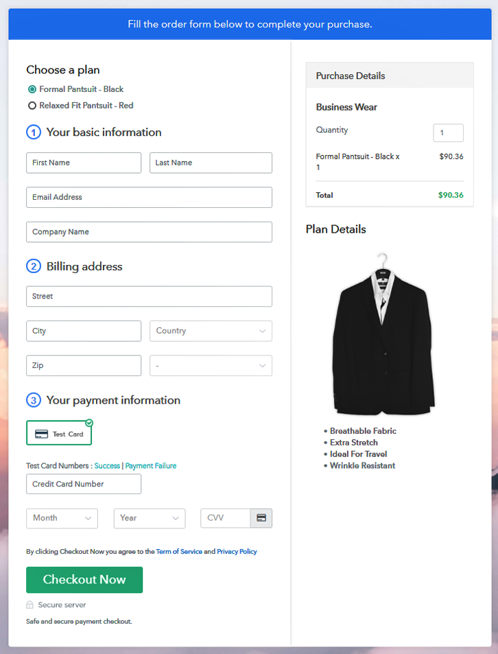 Sell Business Wear Online Multi Checkout