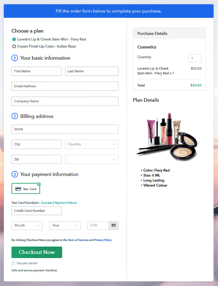 Sell Cosmetics Online Multi Checkout