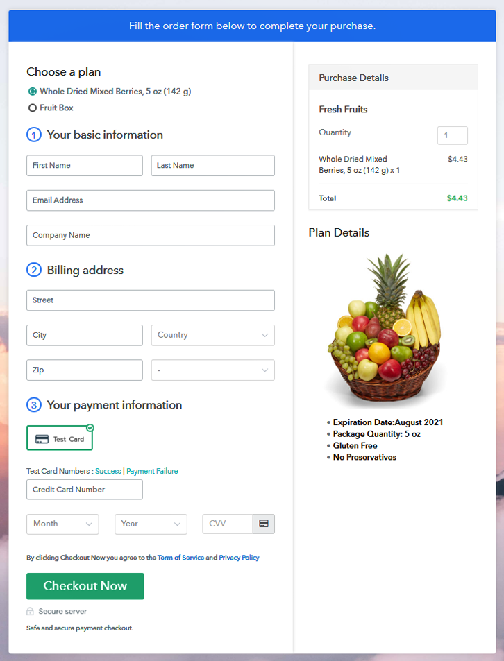 Sell Fresh Fruits Online Multi Checkout