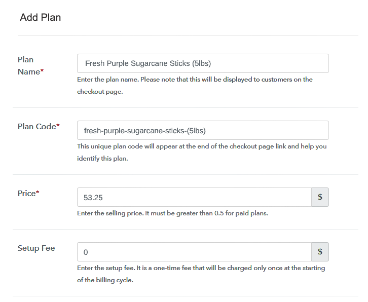 Sell Sugarcanes Online Details