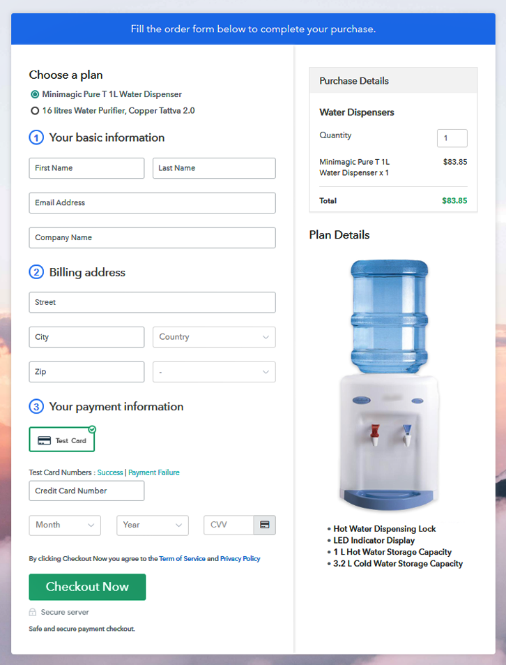 Sell Water Dispensers Online Multi Checkout