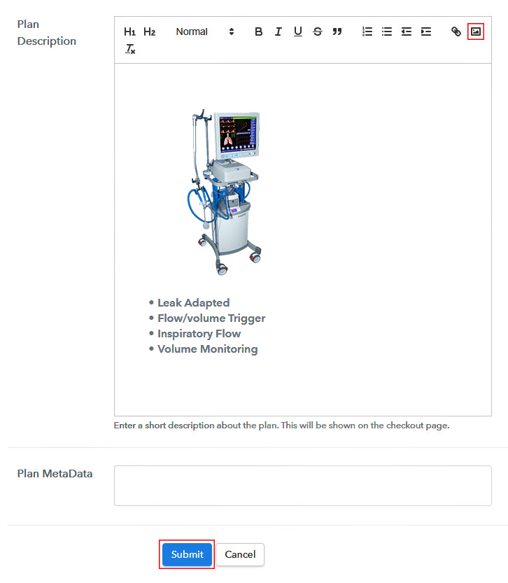 Add Image & Description to Sell Ventilators Online