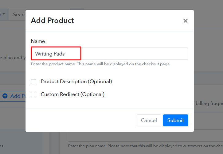 Add Product To Sell Writing Pads Online