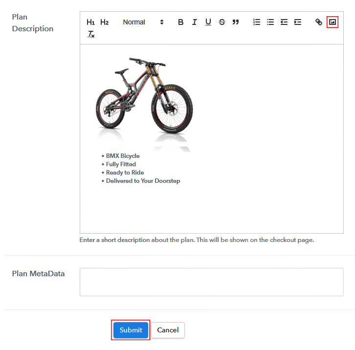 Add Image & Description to Sell Bicycles Online