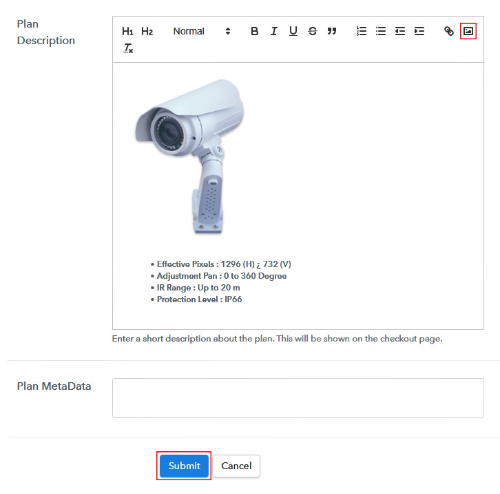 Add Image & Description to Sell CCTV Cameras Online