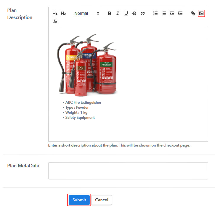 Add Image & Description to Sell Fire Equipment Online