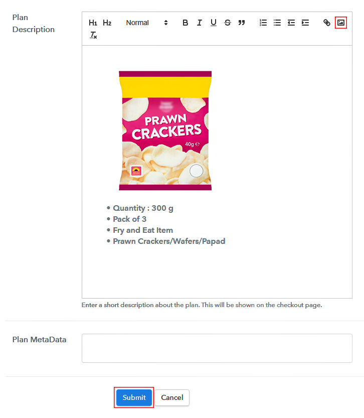 Add Image & Description to Sell Prawn Crackers Online