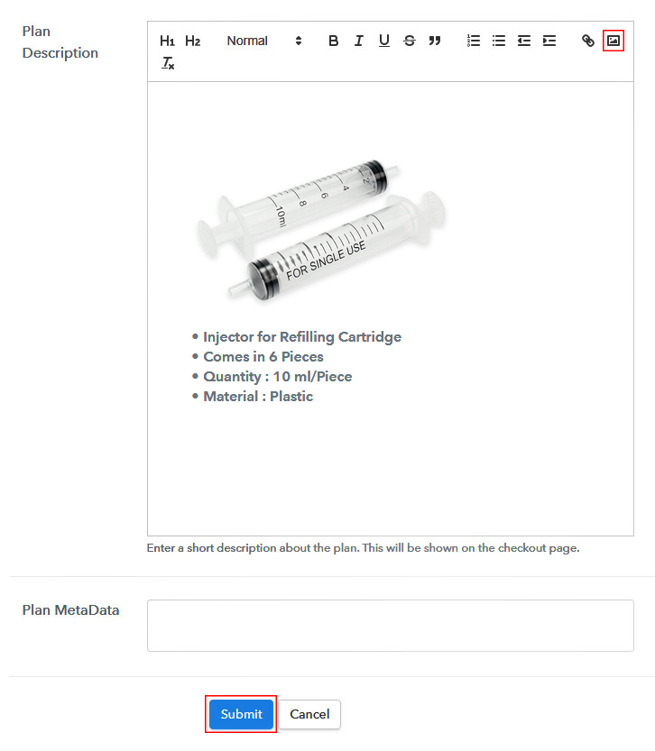 Add Image & Description to Sell Syringes Online