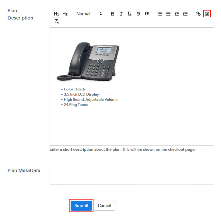 Add Image & Description to Sell Telephones Online