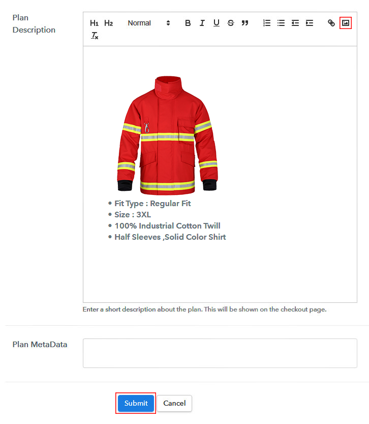 Add Image & Description to Sell Uniforms Online