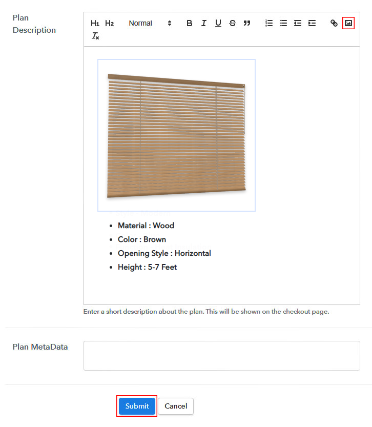 Add Image & Description to Sell Window Blinds Online