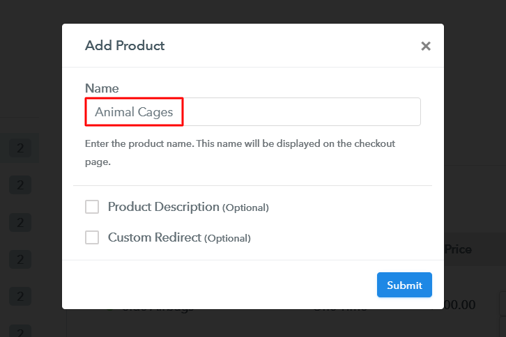 Add Product to Sell Animal Cages Online