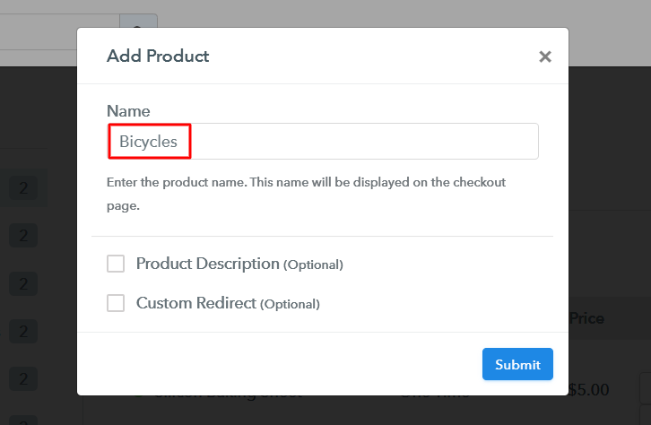 Add Product to Sell Bicycles Online
