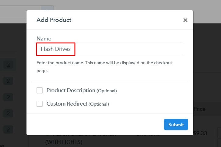 Add Product to Sell Flash Drives Online