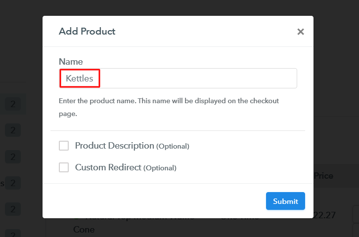 Add Product to Sell Kettles Online