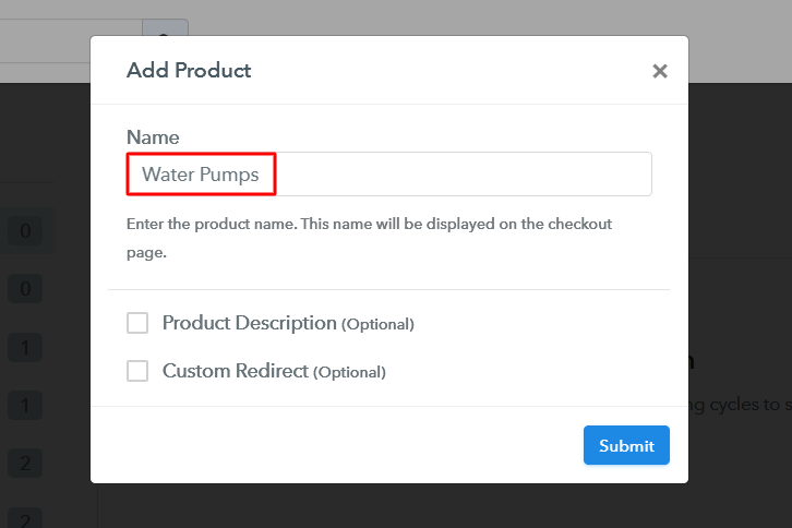 Add Product to Sell Water Pumps Online