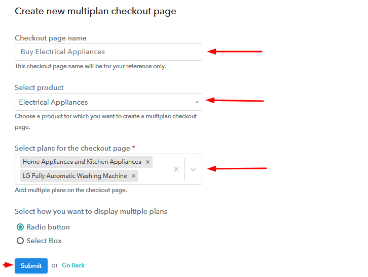 Add Plans to Sell Multiple Electrical Appliances from Single Checkout Page