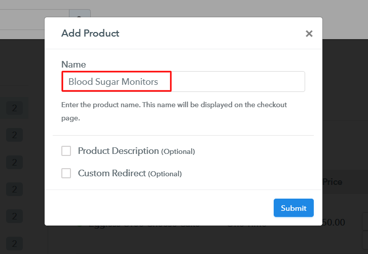 Add Product to Start Selling Blood Sugar Monitors Online