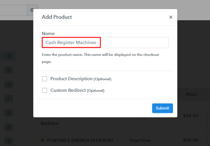 Add Product to Sell Cash Register Machines Online