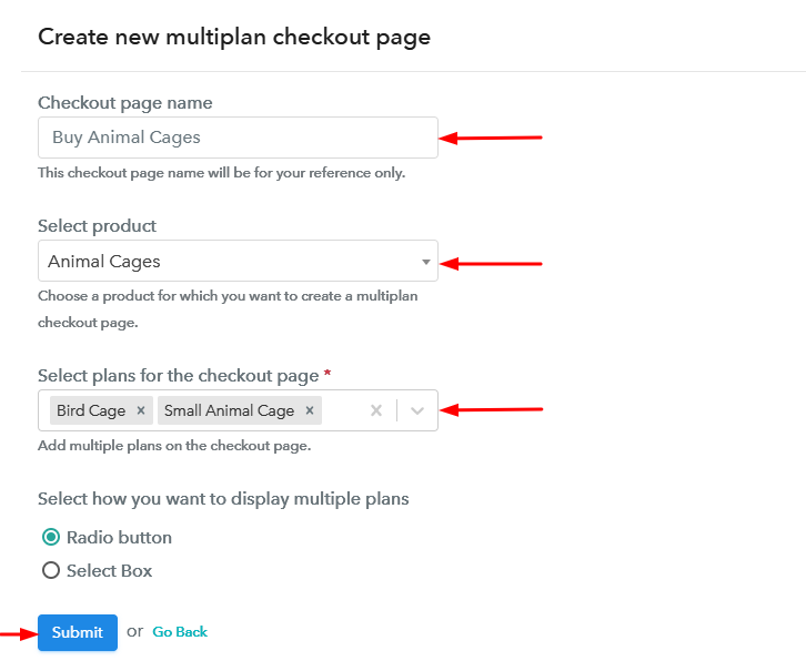 Create Multiplan Checkout to Sell Animal Cages Online