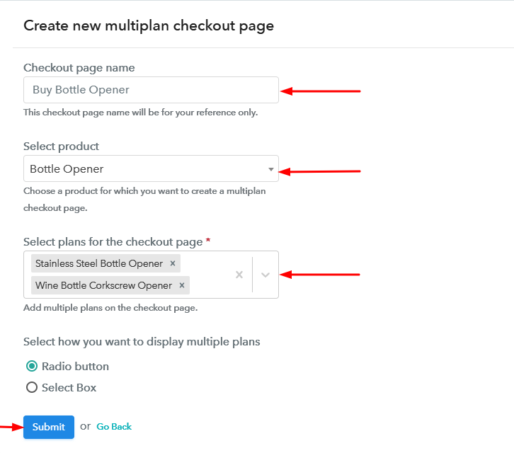 Create Multiplan Checkout to Sell Bottle Openers Online