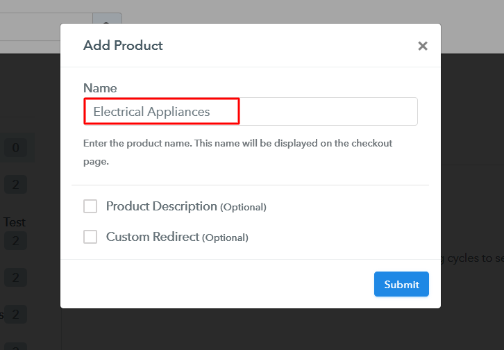 Add Product for your Electrical Appliances