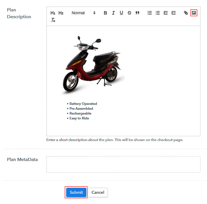 Add Image & Description to Sell Electric Motorcycles Online