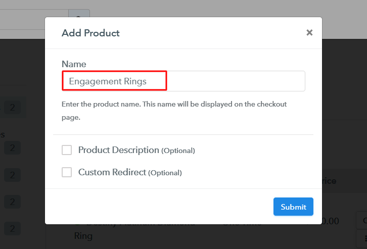 Add Product to Start Selling Engagement Rings Online