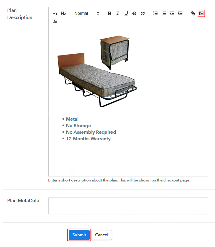 Add Image & Description to Sell Foldable Beds Online