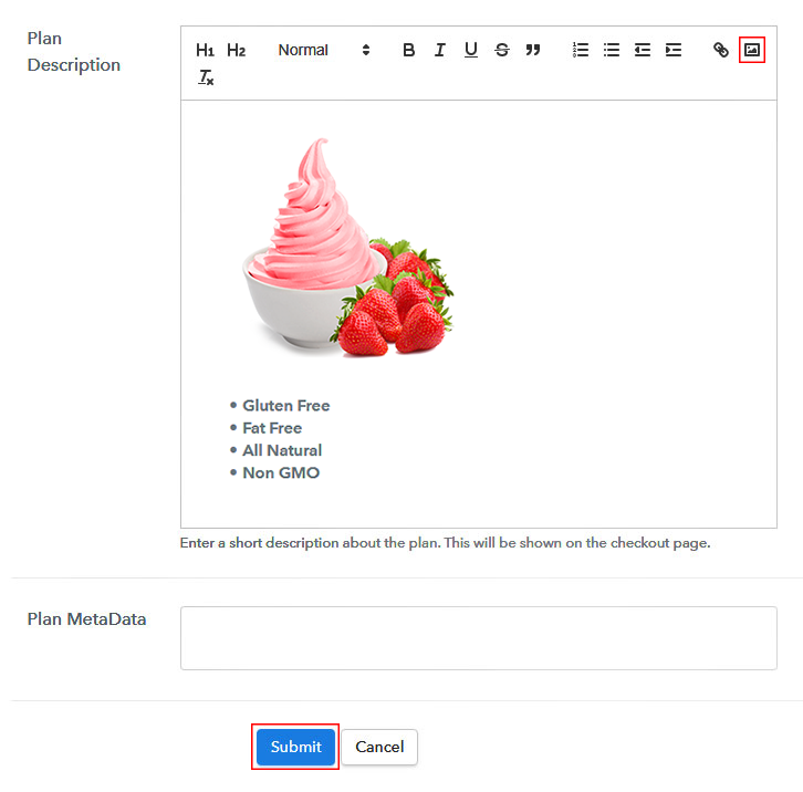 Add Image & Description to Sell Frozen Yogurts Online