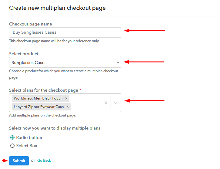 Add Plans to Sell Multiple Sunglasses Cases from Single Checkout Page