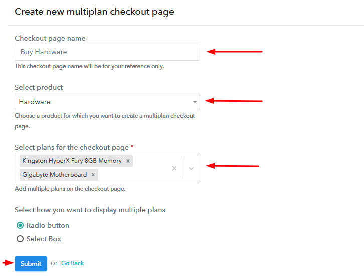 Add Plans to Sell Multiple Hardware from Single Checkout Page