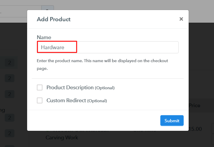 Add Product to Start Selling Hardware Online