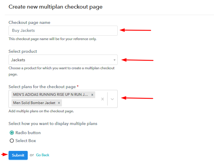 Add Plans to Sell Multiple Jackets from Single Checkout Page
