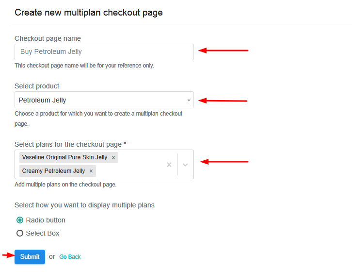 Add Plans to Sell Multiple Petroleum Jelly from Single Checkout Page