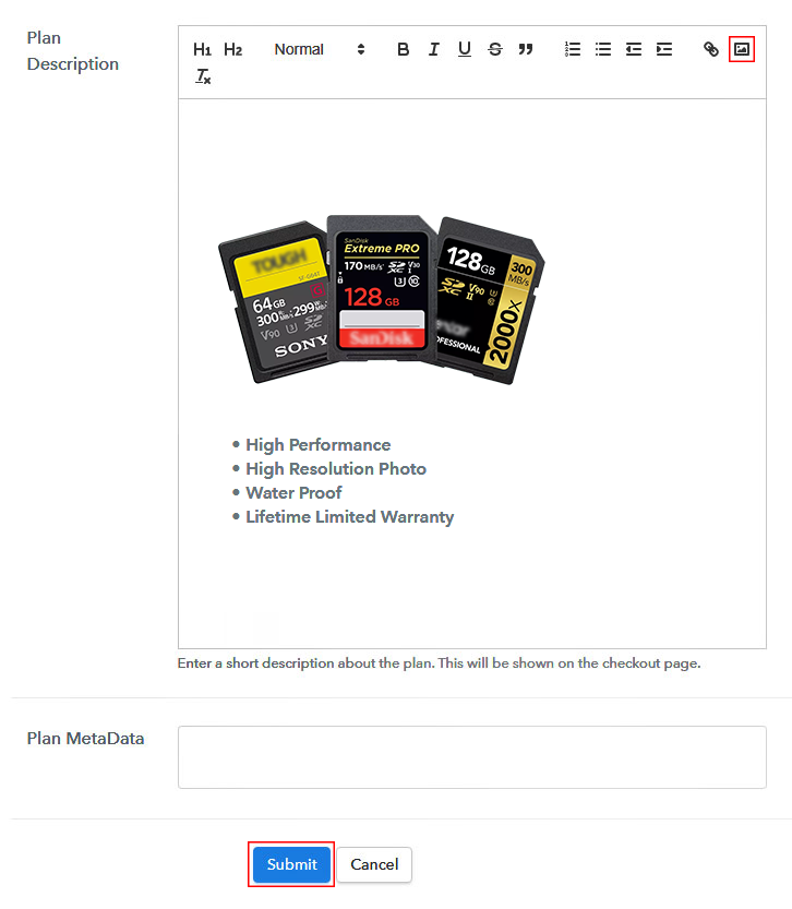 Add Image & Description to Sell Memory Cards Online
