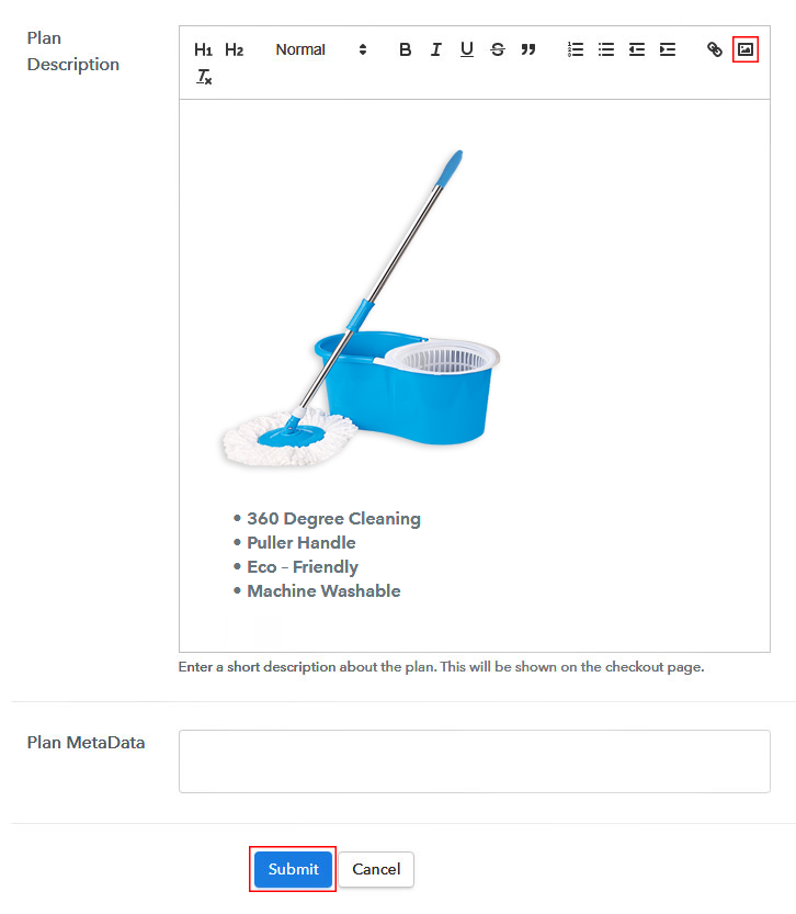 Add Image & Description to Sell Mops Online
