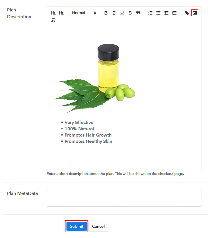 Add Image & Description to Sell Neem Oils Online
