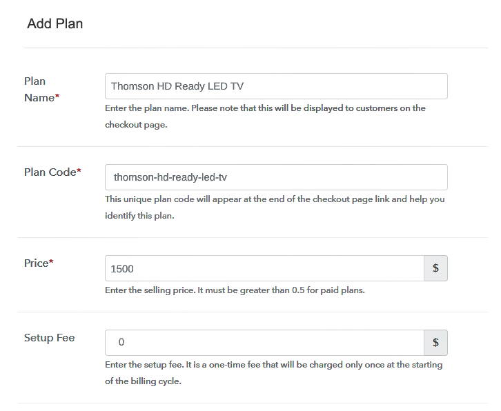 Specify the Plan and Pricing to Sell LCD TVs Online