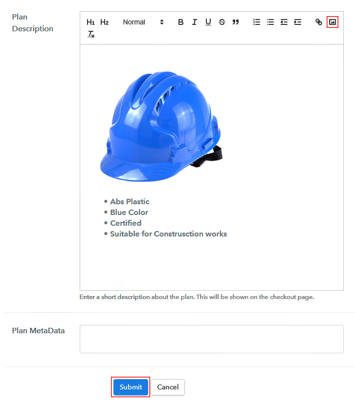 Add Image & Description to Sell Safety Helmets Online