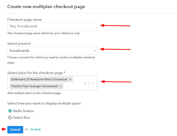 Add Plans to Sell Multiple Snowboards from Single Checkout Page