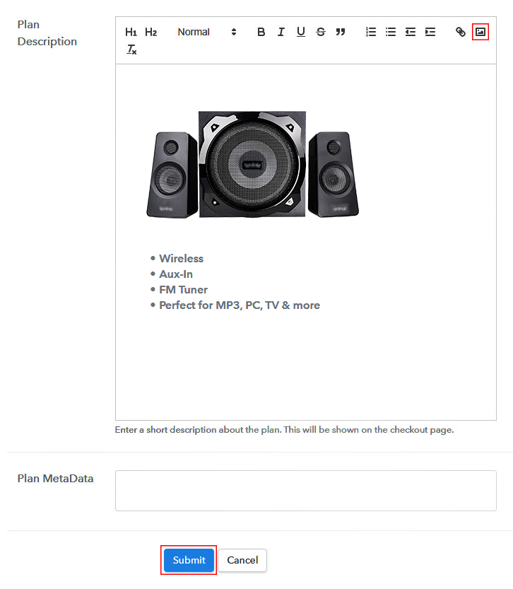 Add Image & Description to Sell Speakers Online