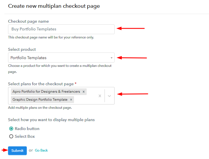 Add Multiple Products to Start Selling Portfolio Templates Online