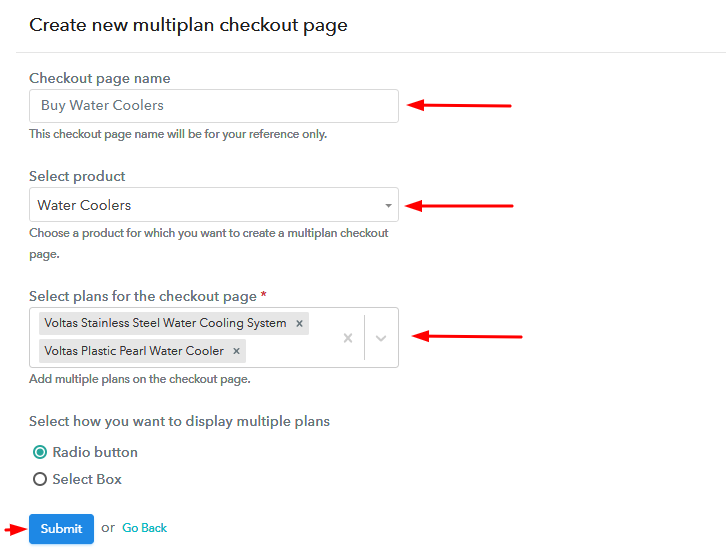 Add Plans to Sell Multiple Water Coolers from Single Checkout Page
