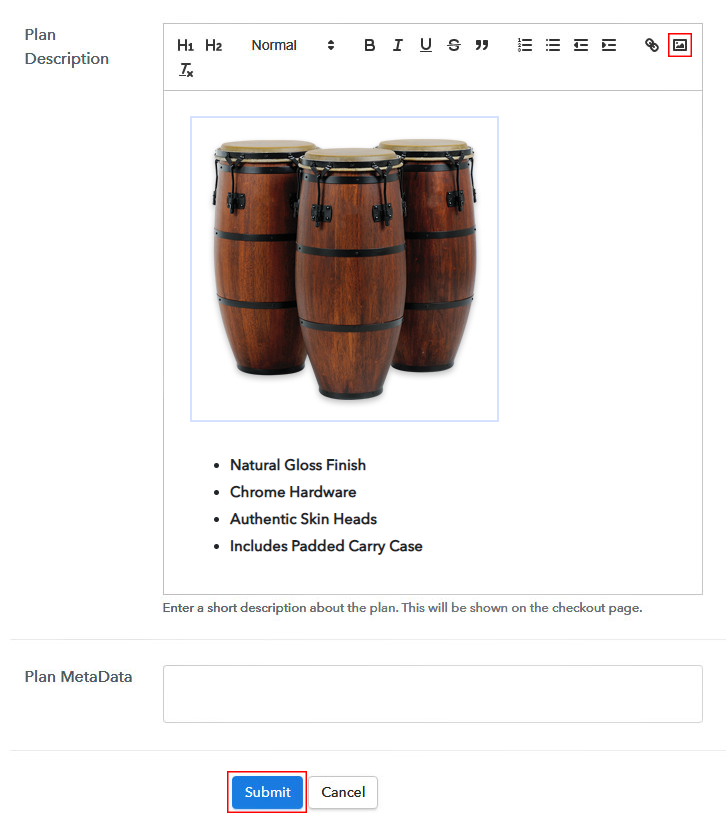 Add Image & Description to Sell Wooden Drums Online