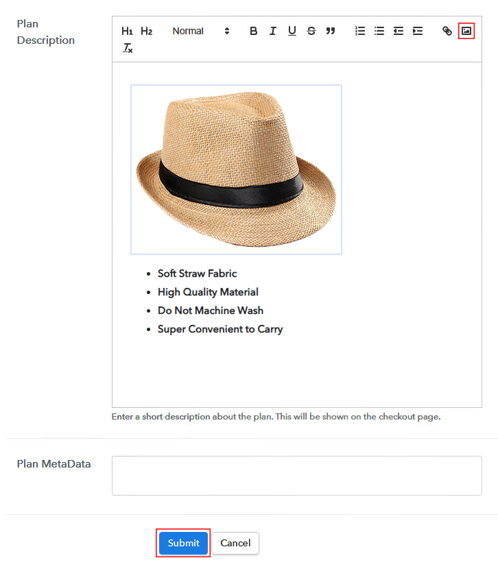 Add Image & Description to Sell Woven Hats Online
