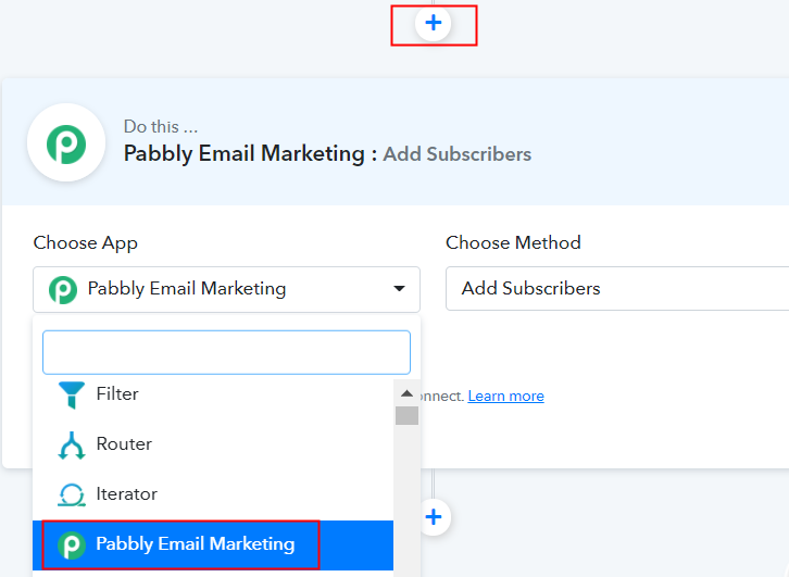 Select Pabbly Email Marketing