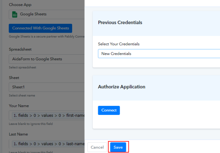 Integrate with Google Sheets