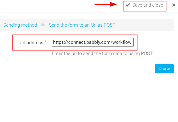 Paste The Webhook URL