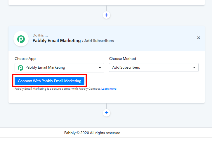 Integrate google sheets to pabbly email marketing clcik on connect 